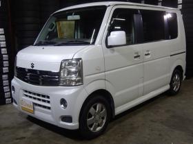 エブリィ　ワゴン PZターボ ディスチャージヘッドランプ装着車 4WD　本州仕入・ナビ・TV・Bカメラ・パワスラ・シートヒーター・キーレス・HID・ETC・社外エンスタ・フォグランプ・オートエアコン・リアヒーター・電動格納・ドアバイザーDVD再生 660