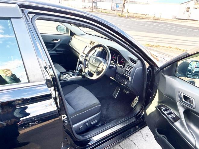 マークX2.5 250S Four 4WD　本州仕入　純正ナビ　軽減ブレーキ　社外ライト　スマートキー　シートヒーター　クルーズコントロール　バックカメラ　純正アルミ　MTモード付　フォグ　レーンキープアシスト　HID　盗難防止装置　パワーシート 2500 ５Dr