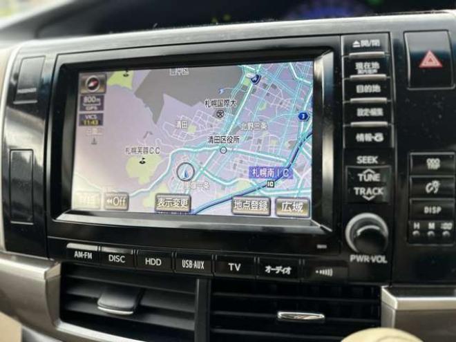 エスティマハイブリッド2.4 X 4WD　ETC　地デジ　クルーズコントロール　純正オーディオ　バックカメラ　両側スライドドア左側電動　3列シート　パワステ　パワーウィンドウ　純正アルミ　ABS　キーレスエントリー 2400