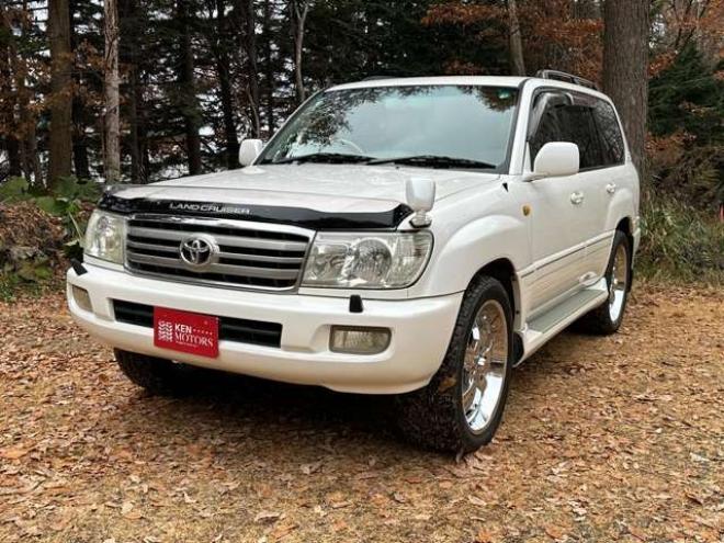 ランドクルーザー100 4.2 VXリミテッド Gセレクション ディーゼルターボ 4WD　ハイトコントロール　ヒッチメンバー　純正ナビ　バックカメラ　ベージュ革シート　シートヒーター　ETC　パワーウィンドウ　パワステ　サンルーフ　キーレスエントリー 4200