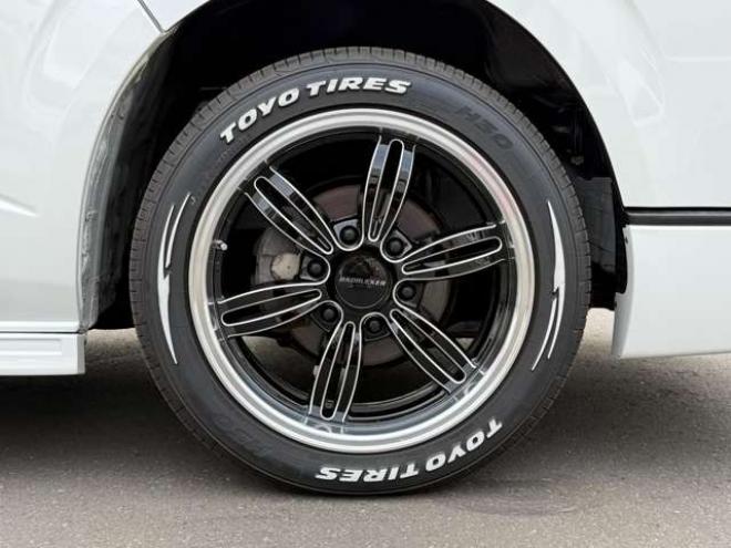 ハイエースバン2.8 スーパーGL ダークプライムII ロングボディ ディーゼルターボ 4WD　ワンオーナー 寒冷地仕様 パノラミックビューモニター デジタルインナーミラー 415COBRA CL-3フロントリップ CL-2サイドステップ　CL-ステップリアバンパー　ステージ2　バッドラッカー18インチアルミ　トーヨーH30 2800