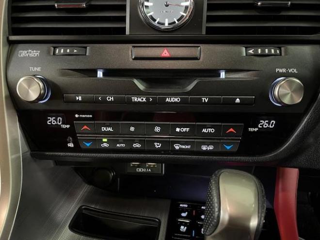 レクサスＲＸ４５０ｈ　Ｆスポーツ　本州仕入　レクサスセーフティセンス　寒冷地仕様　禁煙車　マークレビンソンプレミアム　ヘッドアップディスプレイ　純正２０インチＡＷ　純正１８ＡＷ＋スタッドレスタイヤ付　　電動パノラマルーフ　純正フレアレッドレザーシート　純正ナビ（フルセグ地デジ　Ｂｌｕｅｔｏｏｔｈ対応）＋バックカメラ＋全方位カメラ　パワーバックドア　プリクラッシュセーフティ　レーダークルーズコントロール　シートヒーター　前後ドラレコ　ステアリングヒーター　両席パワーシート　ＥＴＣ 4WD 3500 5Dr