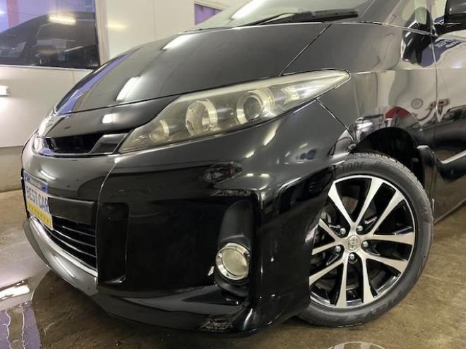 エスティマアエラス　本州仕入　後期型　寒冷地仕様　禁煙車　ＷＡＫＯＳバリアスコーティング済　純正１８インチＡＷ　社外１６ＡＷ＋スタッドレスタイヤ付　両側パワースライドドア　アルパイン９インチＨＤＤナビ（フルセグ地デジ　ＤＶＤ再生　Ｂｌｕｅｔｏｏｔｈ）＋バックカメラ　エンジンスターター　ＰＵＳＨスタート　スマートキー　クルーズコントロール　タイミングチェーン車　ＨＩＤ ヘッドライト　ビルトインＥＴＣ  4WD 2400 5Dr