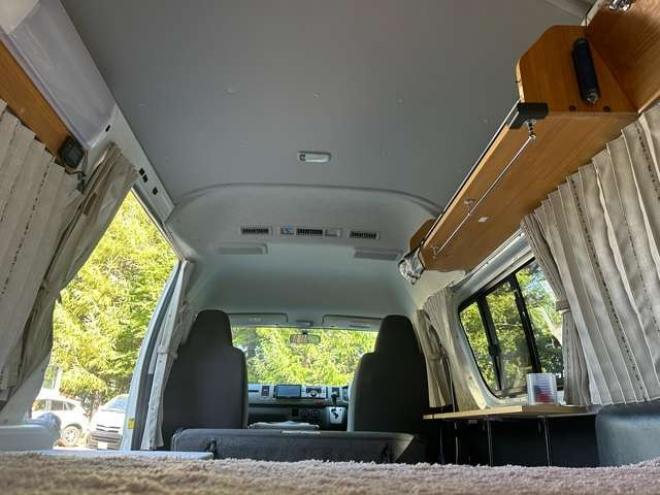 ハイエースバン2.7 DX ワイド スーパーロング ハイルーフ GLパッケージ 4WD　ハイルーフ　サブバッテリー　ベットキット　ワンオーナー　パワステ　パワーウィンドウ　キーレス　片側スライドドア 2700