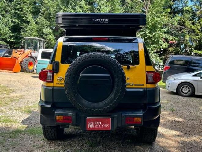 FJクルーザー4.0 カラーパッケージ 4WD　INTREPIDキャンプギアルーフテント　社外10インチナビ　バックカメラ　前後ドラレコ　パワステ　パワーウィンドウ　アルミ　ABS　キーレス　ETC 4000
