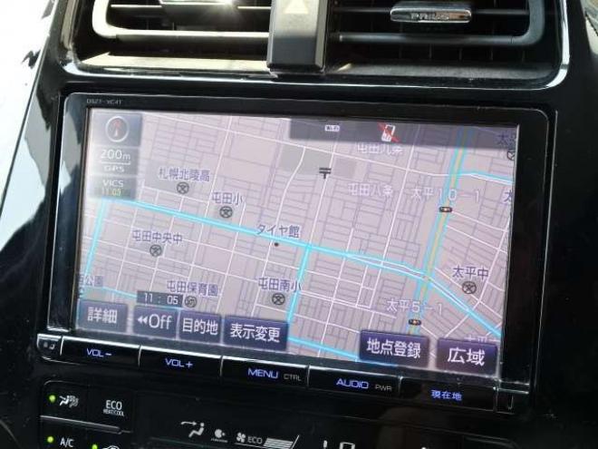 プリウス1.8 A プレミアム E-Four 4WD　本州車 ハイブリットシステム2年保証/走行距離無制限　 4WD　TRDエアロ　ブラインドスポットモニター　純正ナビ　地デジ　バックカメラ　18インチアルミ　本革シート　ヘッドアップディスプレイ　AC100V 1800