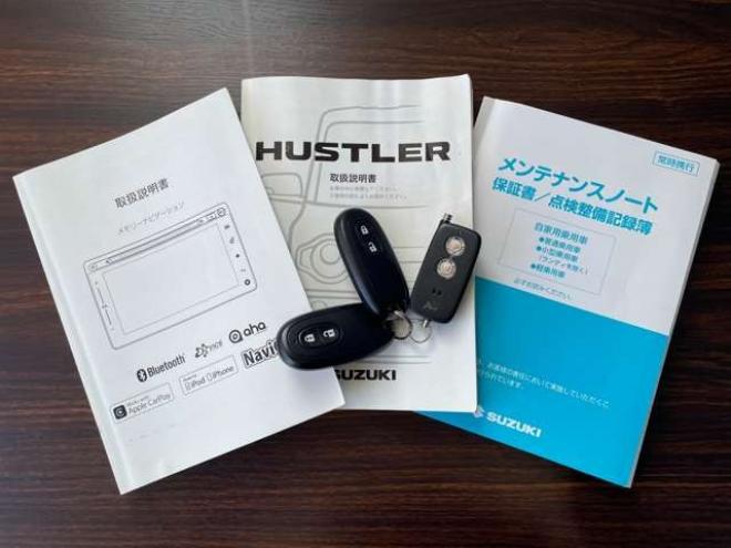 ハスラーJスタイルII 4WD　1年走行距離無制限保証/Bluetooth/ナビ・フルセグTV/全方位カメラ/夏冬タイヤ付/エンジンスターター/ETC/ワンオーナー/禁煙車/車検整備2年付き/法定整備/修復歴無し 660