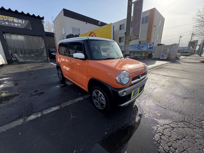 ハスラーHUSTLER  4WD　X HID TURBO ブレーキアシスト　寒冷地　hid　autoライト　地デジナビ　プッシュスタート　シートヒーター　エンスタ　ドラレコ前後ETC　全磨き済　エンジンオイル交換　CVTオイル交換　記録簿2枚 4WD 660 5Dr