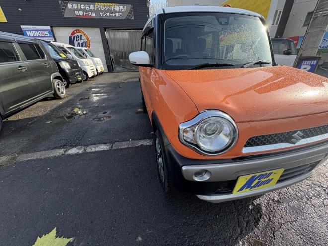 ハスラーHUSTLER  4WD　X HID TURBO ブレーキアシスト　寒冷地　hid　autoライト　地デジナビ　プッシュスタート　シートヒーター　エンスタ　ドラレコ前後ETC　全磨き済　エンジンオイル交換　CVTオイル交換　記録簿2枚 4WD 660 5Dr