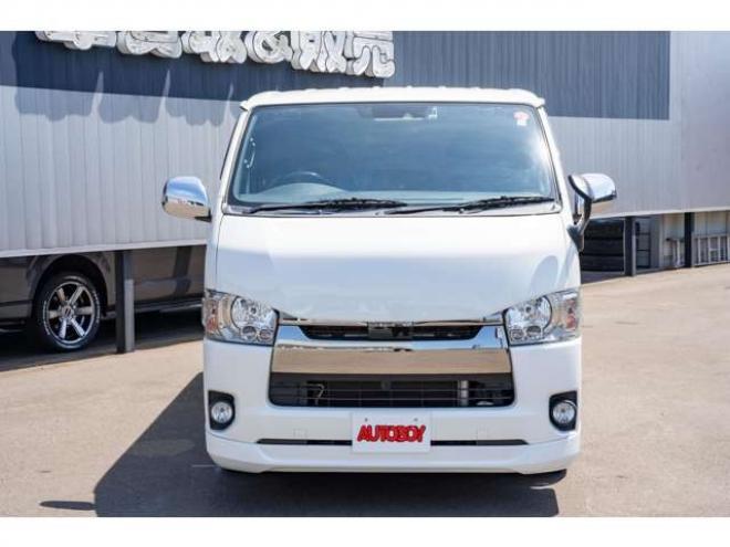 ハイエースバン2.8 スーパーGL ダークプライムII ロングボディ ディーゼルターボ 4WD　ESSEXカスタム　FリップスポイラーVer.4　サイドライナー　クワトロリアバンパー　プログレスIバッドパネル　17インチELホイール　ヨコハマPARADA　415COBRAフラットキット 2800