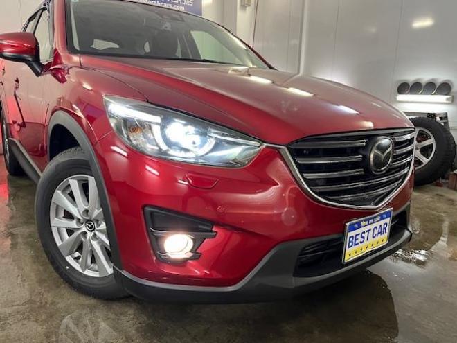 CX-5本州仕入　禁煙車　セーフティクルーズパッケージ　スマートブレーキサポート　レーダークルーズ　誤発進抑制制御　純正１７インチＡＷ　社外１７ＡＷ＋スタッドレスタイヤ付　純正ナビ　Ｂｌｕｅｔｏｏｔｈ 4WD 2200 5Dr