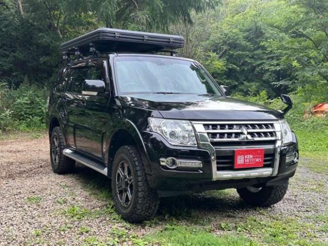 パジェロ3.2 ロング エクシード ディーゼルターボ 4WD　ワンオーナー　PS　PW　社外ナビ　社外アルミ　ABS　キーレス　バックカメラ　リフトアップ　シートヒーター　ルーテント 3200