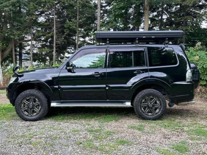 パジェロ3.2 ロング エクシード ディーゼルターボ 4WD　ワンオーナー　PS　PW　社外ナビ　社外アルミ　ABS　キーレス　バックカメラ　リフトアップ　シートヒーター　ルーテント 3200