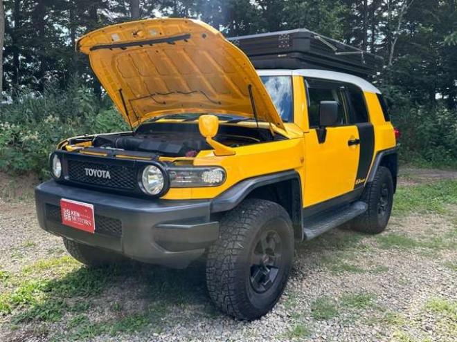 FJクルーザー4.0 カラーパッケージ 4WD　INTREPIDキャンプギアルーフテント　社外10インチナビ　バックカメラ　前後ドラレコ　パワステ　パワーウィンドウ　アルミ　ABS　キーレス　ETC 4000