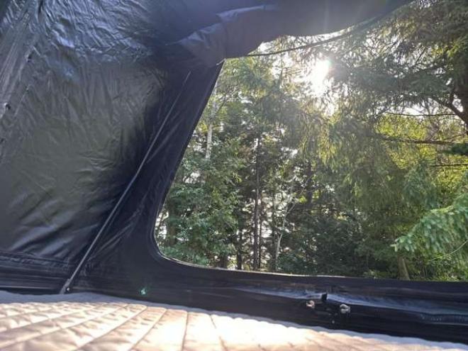 FJクルーザー4.0 カラーパッケージ 4WD　INTREPIDキャンプギアルーフテント　社外10インチナビ　バックカメラ　前後ドラレコ　パワステ　パワーウィンドウ　アルミ　ABS　キーレス　ETC 4000