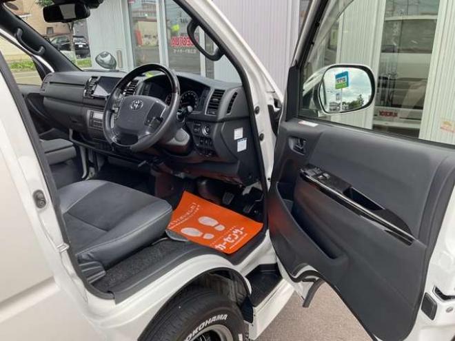 ハイエースバン2.8 スーパーGL ダークプライムII ロングボディ ディーゼルターボ 4WD　モデリスタフロントスポイラー　ワーク18インチAW　8インチナビTV 両側電動パワースライドドア 415COBRAフラットキット(ベッドキット) 2800