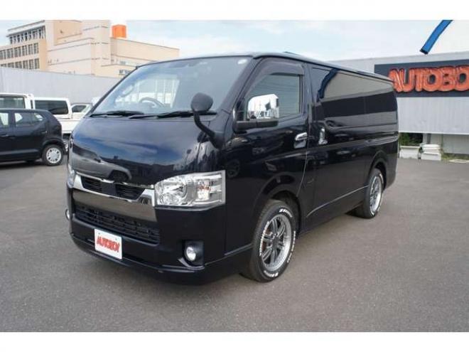 ハイエースバン2.8 スーパーGL ダークプライムII ロングボディ ディーゼルターボ 4WD　415COBRA　クリーンルック3Fスポ&BY2ボンネット&ステージ2ルーフスポ&バッドラッカーIII17インチAW&フラットベッドキット　ヨコハマPARADA17インチ　デジタルインナー　パノラマモニター　両側パワースライドドア 2800