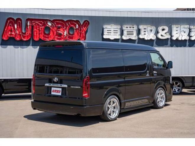 ハイエース2.7 GL ロング ファインテックツアラー 4WD　415COBRA　ファントムヘッドライトシステム&フェイスリフトキット&F/S/R/ルーフスポ/ボンネット/プレステージテールランプ&バッドラッカーSD-6プレミアムフォージッド18インチAW　TOYO　H30　225/50R18 2700