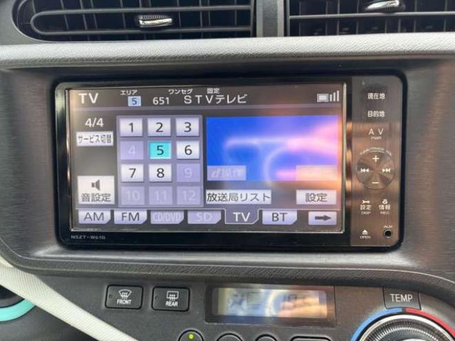 アクア1.5 S　プッシュスタート　スマートキー　純正ナビ7インチ　フルセグTV　Bluetooth　CD/DVD　FM/AM　フルオートエアコン　電動格納ミラー 2WD 1500