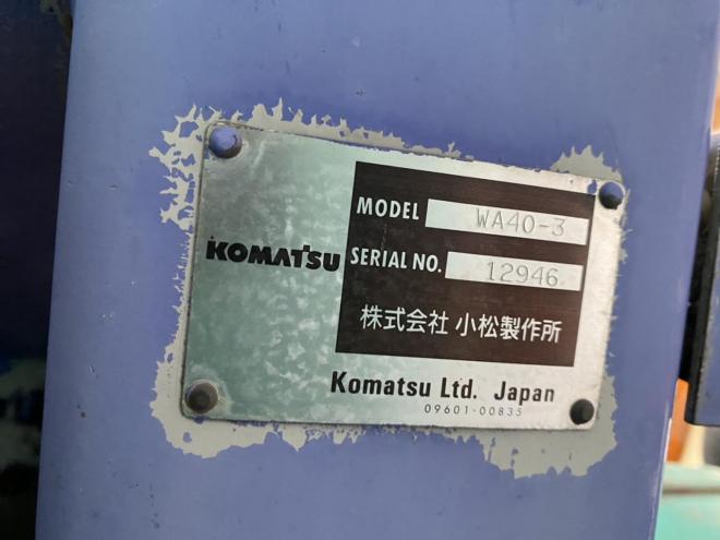 ホイールローダWA40-3E　新品スパイクタイヤ　恵庭ヤード