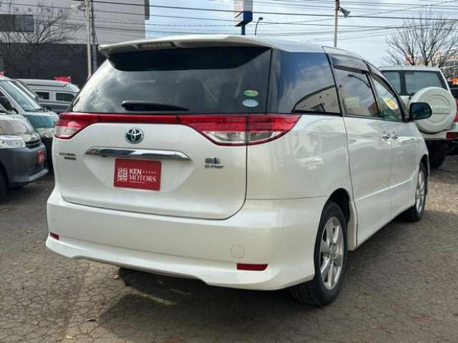 エスティマハイブリッド2.4 X 4WD　ETC　地デジ　クルーズコントロール　純正オーディオ　バックカメラ　両側スライドドア左側電動　3列シート　パワステ　パワーウィンドウ　純正アルミ　ABS　キーレスエントリー 2400