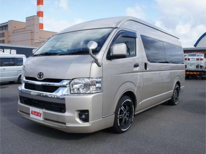 ハイエースバンスーパーロングHR　8人乗りキャンピング4WD　走行充電&外部充電&サブバッテリー　　　&FFヒーター&冷蔵庫&シンク&給排水　アルパインBIG-X&フリップダウン　415COBRAフロントリップ&バッドラッカー17AW　デジタルインナー　全方位カメラ 2700