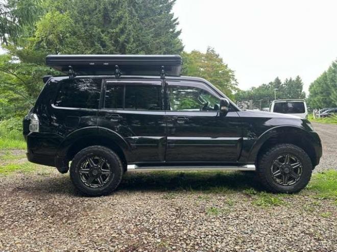 パジェロ3.2 ロング エクシード ディーゼルターボ 4WD　ワンオーナー　PS　PW　社外ナビ　社外アルミ　ABS　キーレス　バックカメラ　リフトアップ　シートヒーター　ルーテント 3200