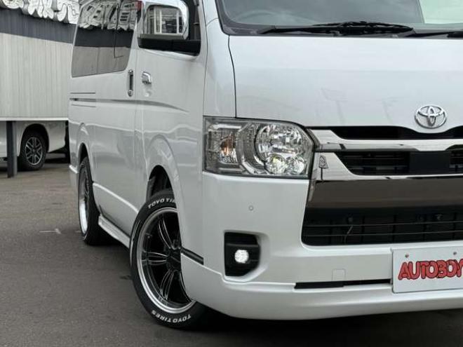 ハイエースバン2.8 スーパーGL ダークプライムII ロングボディ ディーゼルターボ 4WD　寒冷地仕様 ワンオーナー パノラミックビューモニター デジタルインナーミラー 415COBRA CL-3フロントリップ CL-2サイドステップ　CL-ステップリアバンパー　ステージ2　バッドラッカー18インチアルミ　トーヨーH30 2800