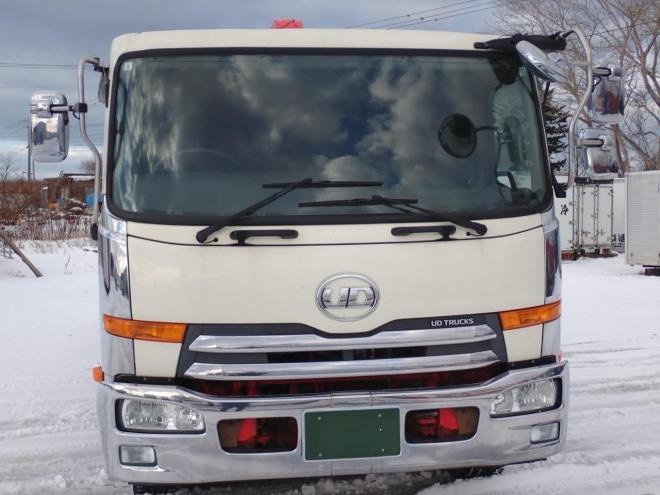 クオン増トントラック　5段クレーン＆ラジコン　苫小牧ヤード