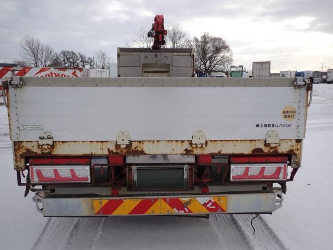 クオン増トントラック　5段クレーン＆ラジコン　苫小牧ヤード