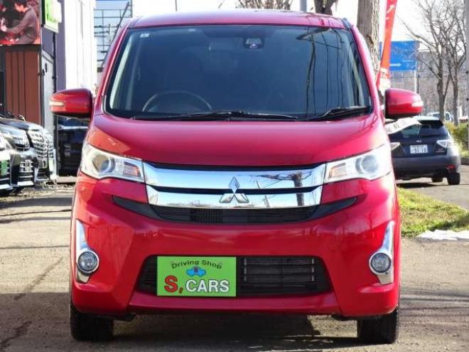 eKカスタムT セーフティパッケージ 4WD　保証1年/走行距離無制限　4WD　衝突軽減ブレーキシステム　純正ナビ　地デジ　バックカメラ　社外エンジンスターター　シートヒーター　社外15インチアルミ　純正HID　ウインカーミラー　横滑り防止　寒冷地仕様 660