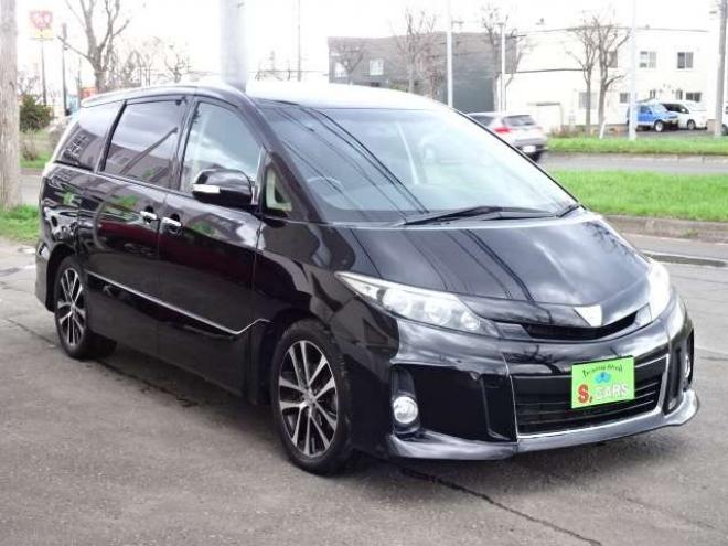 エスティマ3.5 アエラス 4WD　本州車 保証1年/走行距離無制限 4WD　3500cc　両側パワースライドドア　純正ナビ　地デジ　バックカメラ　Bluetooth接続　純正HID　18インチAW　ビルトインETC　ダウンサス　7人乗り 3500