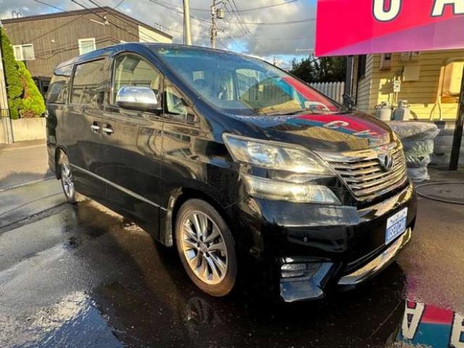 ヴェルファイア2.4 Z プラチナセレクションII タイプゴールド 4WD　両側パワースライドドア　ナビ　ワンセグ　プッシュスタート　横滑り防止装置　コーナーセンサー　パワーバックドア　純正18インチアルミホイール夏　社外アルミホイール冬　バックモニター 2400