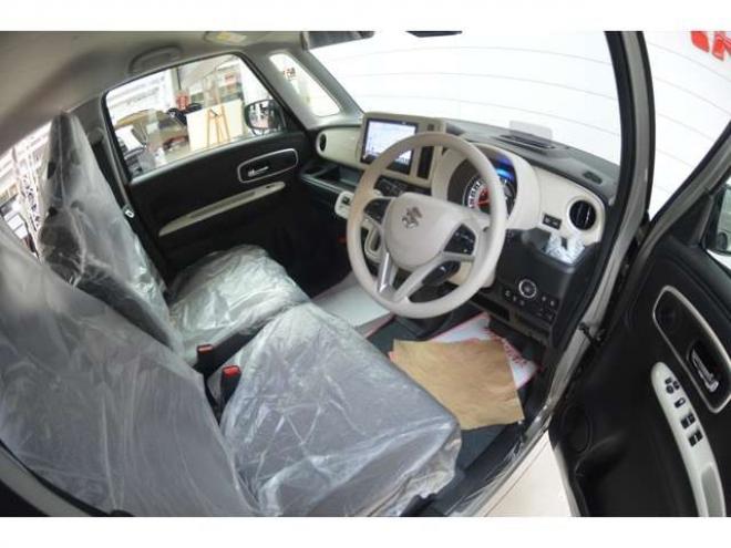 ワゴンRスマイルハイブリッド X 4WD　クリームコーデセーフティサポートスズキコネクト対応9インチ全方位ナビLEDハイブリット4WDセーフティサポート搭載アイドリングストップハイビームアシストLEDライト両側オートスライドドアパーキングセンサー 登録済未使用車 660