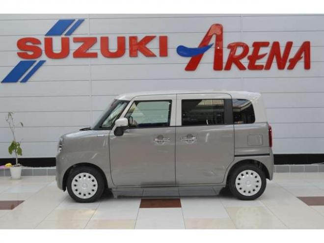 ワゴンRスマイルハイブリッド X 4WD　クリームコーデセーフティサポートスズキコネクト対応9インチ全方位ナビLEDハイブリット4WDセーフティサポート搭載アイドリングストップハイビームアシストLEDライト両側オートスライドドアパーキングセンサー 登録済未使用車 660