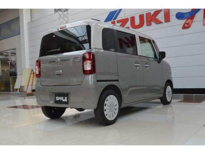 ワゴンRスマイルハイブリッド X 4WD　クリームコーデセーフティサポートスズキコネクト対応9インチ全方位ナビLEDハイブリット4WDセーフティサポート搭載アイドリングストップハイビームアシストLEDライト両側オートスライドドアパーキングセンサー 登録済未使用車 660