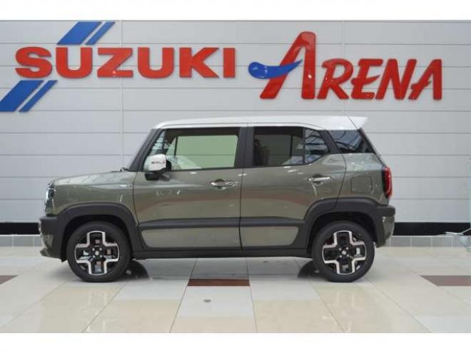 クロスビー1.2 ハイブリッド MZ アップグレードパッケージ装着車 4WD　ハイブリッド4WDセーフティサポート搭載スズキコネクト対応通信機装着車アップグレードパッケージ全方位モニター付9インチナビTVバックカメラアダプティブクルーズコントロールLEDライト 登録済未使用車 1200