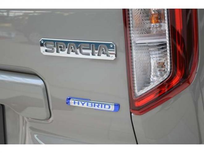 スペーシアハイブリッド X 4WD　全方位モニタ-ナビセーフティSコネクト対応ハイブリット4WDセーフティサポート搭載アイドリングストップ横滑り防止装置ハイビームアシストLEDライト両側オートスライドドアパーキングセンサー 登録済未使用車 660
