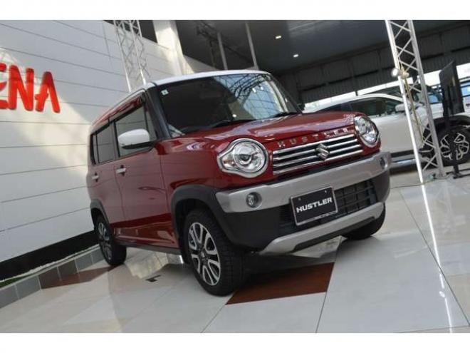 ハスラーJ 4WD　ワンオーナー車Sエネチャージ4WDブラックインテリアパッケージ純正7インチワイドナビTVバックカメラセーフティサポート搭載ハーフレザーシートLEDライト 660