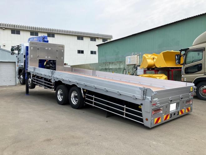 プロフィア未使用　4段ラジコンクレーン車　セルフローダー　重機運搬車ウインチ付　大型トラック　nsl