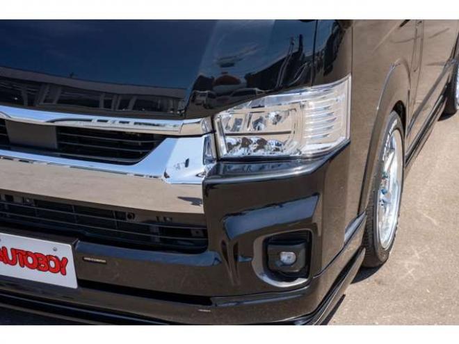 ハイエース2.7 GL ロング ファインテックツアラー 4WD　415COBRA　ファントムヘッドライトシステム&フェイスリフトキット&F/S/R/ルーフスポ/ボンネット/プレステージテールランプ&バッドラッカーSD-6プレミアムフォージッド18インチAW　TOYO　H30　225/50R18 2700