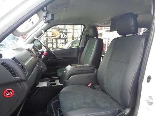 ハイエースバン3.0 スーパーGL ダークプライム ロングボディ ディーゼルターボ 4WD　ワンオーナー　令和6年タイミングベルト交換済　スマートキー　　社外ナビ　バックカメラ　フロント・サイドカメラ　バッドラッカー17インチアルミホイール　バッドフェイスボンネット 3000