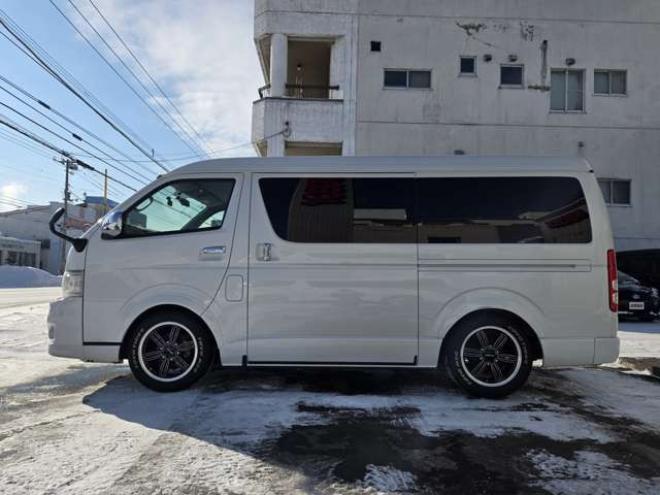 ハイエース2.7 GL ロング ミドルルーフ 4WD　寒冷地仕様　パワスラ　リアヒーター&クーラー　キーレス　アルパイン8インチメモリナビ　フルセグTV　Bluetooth　CD/DVD　フリップダウンモニター　バックカメラ　ドライブレコーダー　ETC　エンジンスターター 2700