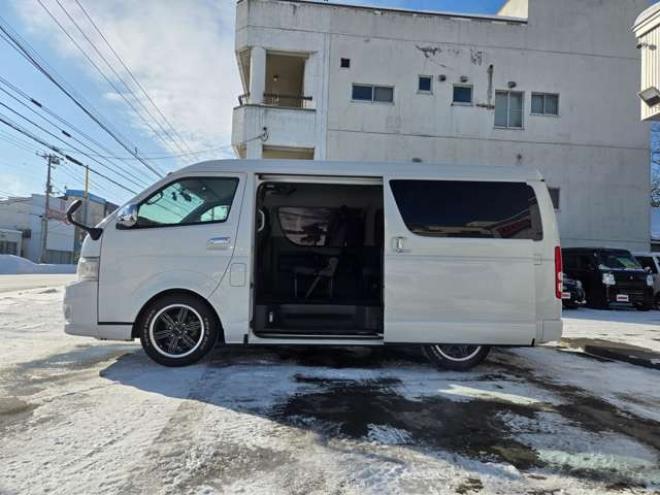 ハイエース2.7 GL ロング ミドルルーフ 4WD　寒冷地仕様　パワスラ　リアヒーター&クーラー　キーレス　アルパイン8インチメモリナビ　フルセグTV　Bluetooth　CD/DVD　フリップダウンモニター　バックカメラ　ドライブレコーダー　ETC　エンジンスターター 2700