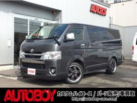 ハイエースバン　2.8 スーパーGL ロング ディーゼルターボ 4WD　リアヒーター&クーラー　プッシュスタート　スマキー　ステアリングスイッチ　オートハイビーム　パノラミックビューモニター　純正ナビ　フルセグTV　ドラレコ　ETC　インナーミラー　横滑り防止　フロントフォグ 2800