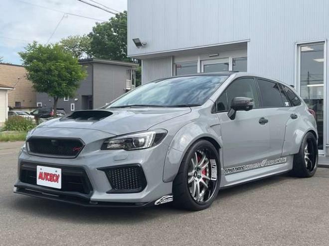 レヴォーグ2.0 STI スポーツ アイサイト 4WD　東京オートサロン2020受賞車　フロント片側60mmワイド　リア片側85mmワイド　ナルドグレー全塗装　BRIDEセミバケットシート　WRX後期Fバンパー　フロント6POTキャリパー　CUSCO製車高調　車幅公認済み 2000