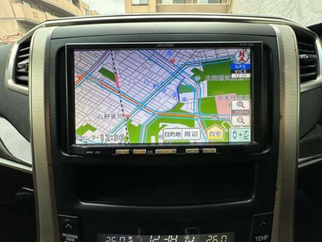 ヴェルファイア2.4 Z プラチナセレクションII タイプゴールド 4WD　寒冷地仕様　両側パワースライドドア　ALPINEフリップダウンモニター　ナビ　地デジ　ビルトインETC　コーナーセンサー　横滑り防止装置　パワーバックドア　社外アルミホイール夏　バックモニター 2400