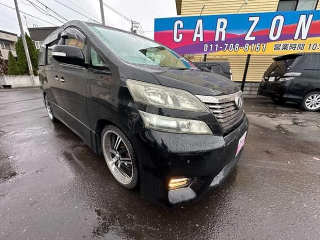 ヴェルファイア2.4 Z 4WD　HDDナビ　Bluetooth　地デジ　両側パワースライドドア　フリップダウンモンター　プッシュスタート　横滑り防止装置　コーナーセンサー　ETC　　社外アルミホイール夏　バックモニター 2400