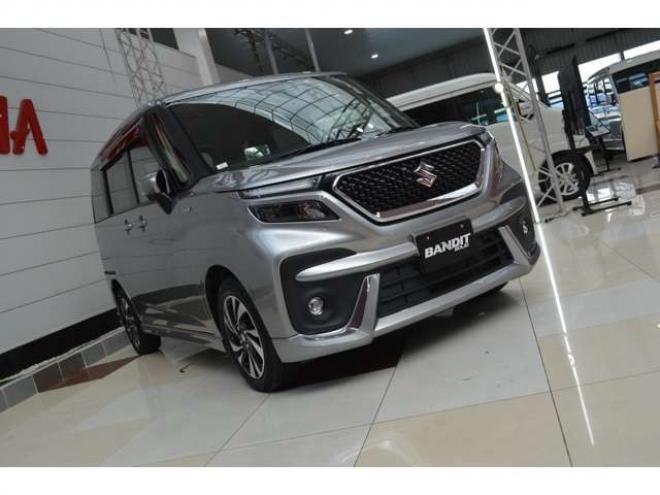 ソリオ1.2 バンディット ハイブリッド MV 4WD　ワンオーナーハイブリット車セーフティサポート搭載アイドリングストップ横滑り防止装置アダプティブクルーズコントロール全方位モニター付9インチナビTVバックカメラ両側オートスライドドアLEDライトETC 1200