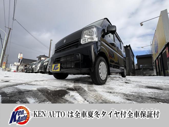 エブリィEVERY VAN 4WD JION TURBO一家に一台軽パコ　TURBO 寒冷地仕様　2検付　リアヒーター　Bluetoothフルセグナビ　キーレス　リビルトエンジン交換済　エンジンオイル交換　オイルエレメント交換　atf交換　スタットレス付 4WD 660 ５Dr